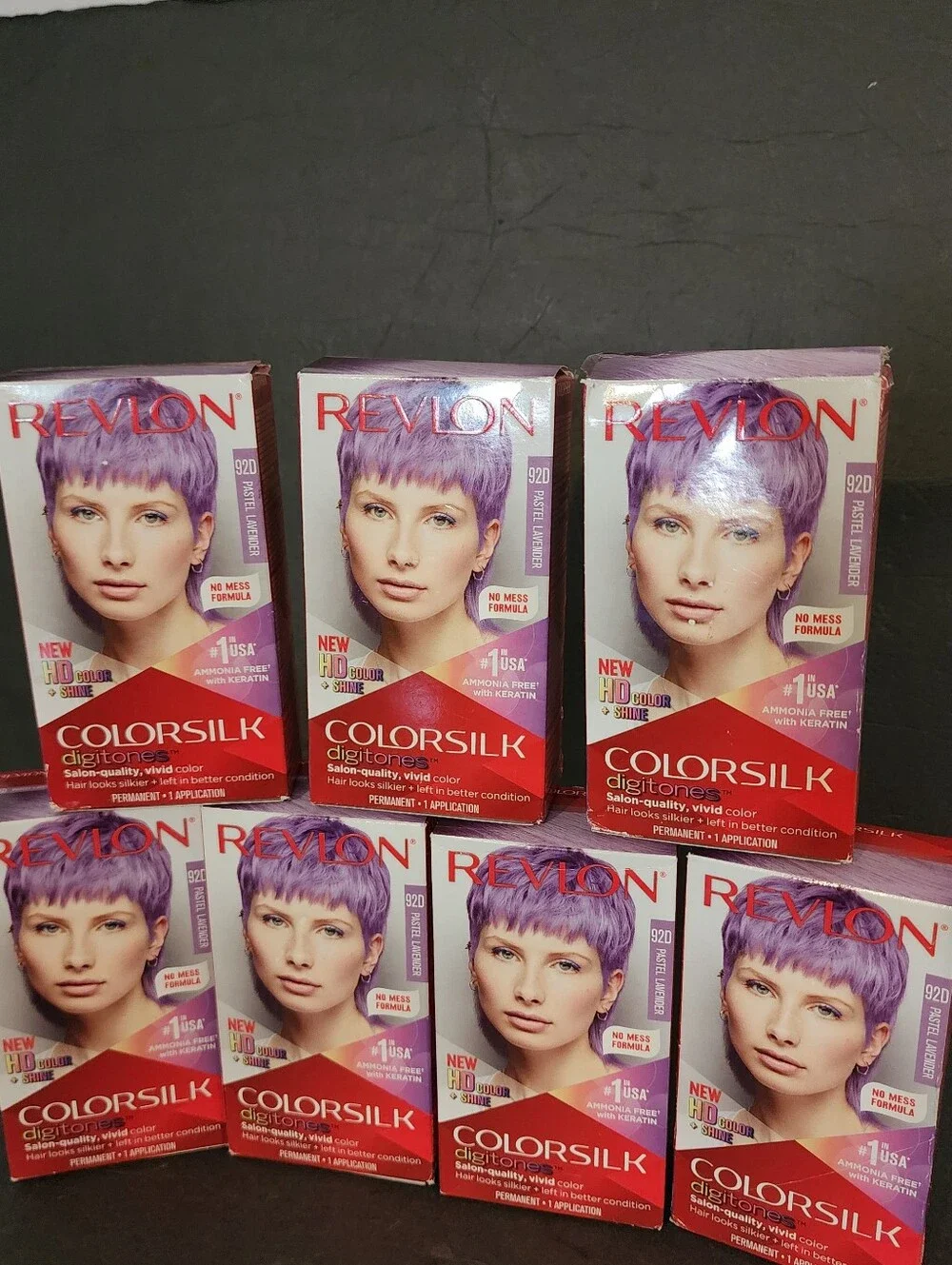 Revlon Colorsilk Digitones Keratin Perm Hair Color 92D PASTEL LAVENDER  7pk New